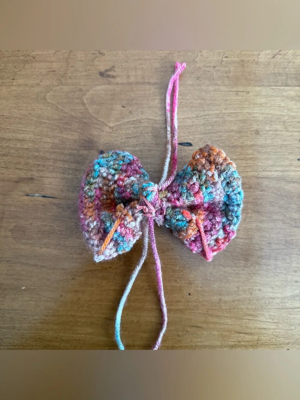 Brand New Hand Crochet Dog Bow Tie Embellishment For Collar;L-XL size/ Multi